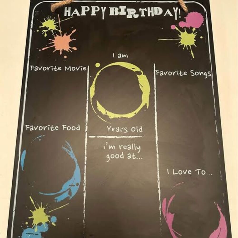 Happy Birthday Memory Chalkboard